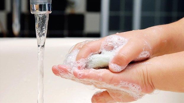 Rửa tay sau khi tiếp xúc với dịch sinh học