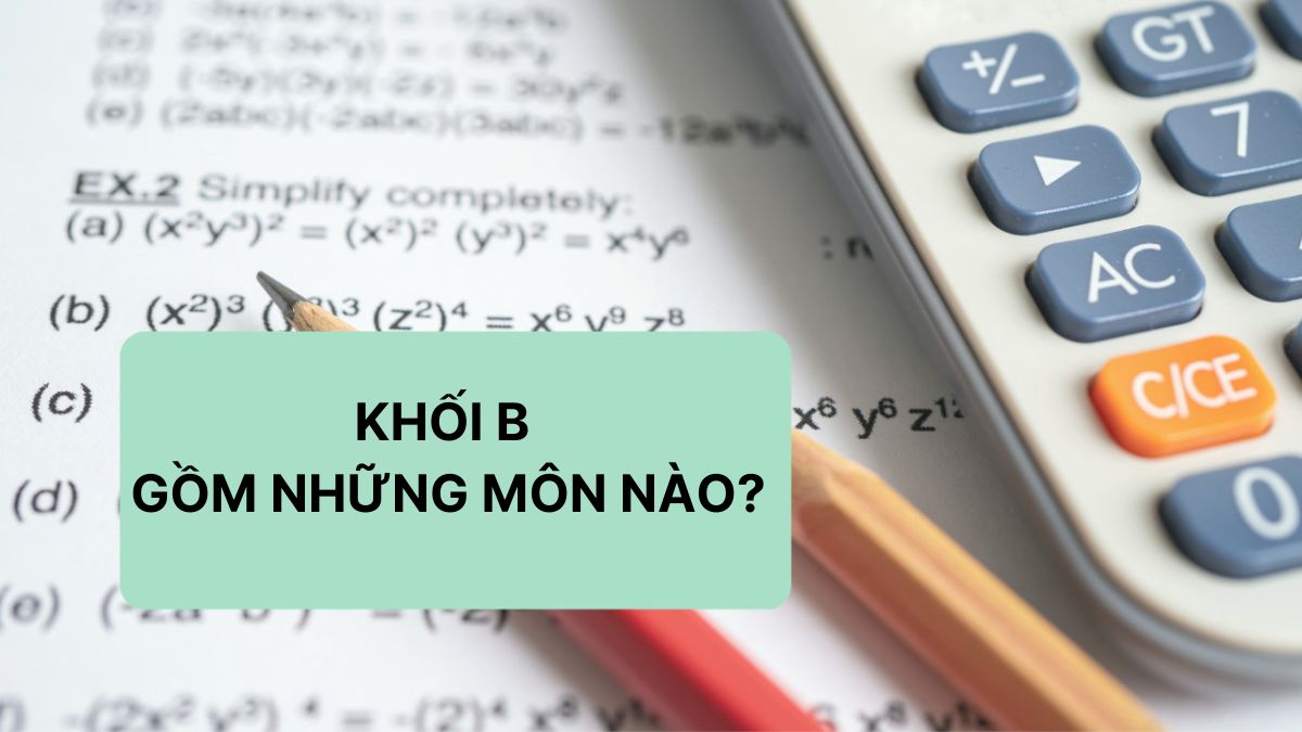 Khối B gồm những môn nào?
