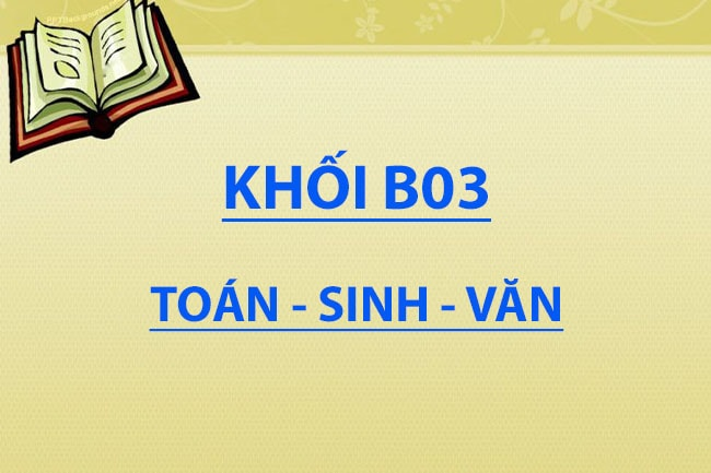 Khối B03 gồm những môn gì?