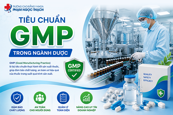 Tiêu chuẩn GMP giúp kiểm soát chặt chẽ mọi công đoạn trong quá trình sản xuất dược phẩm, đảm bảo chất lượng và an toàn cho người sử dụng